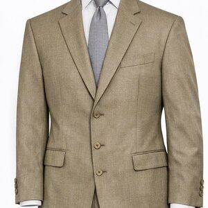 Size-XL Gianfranco Ruffini Italy Blazer Tan Beige Sport Coat 3 Btn Size - US 46R